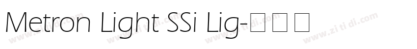 Metron Light SSi Lig字体转换